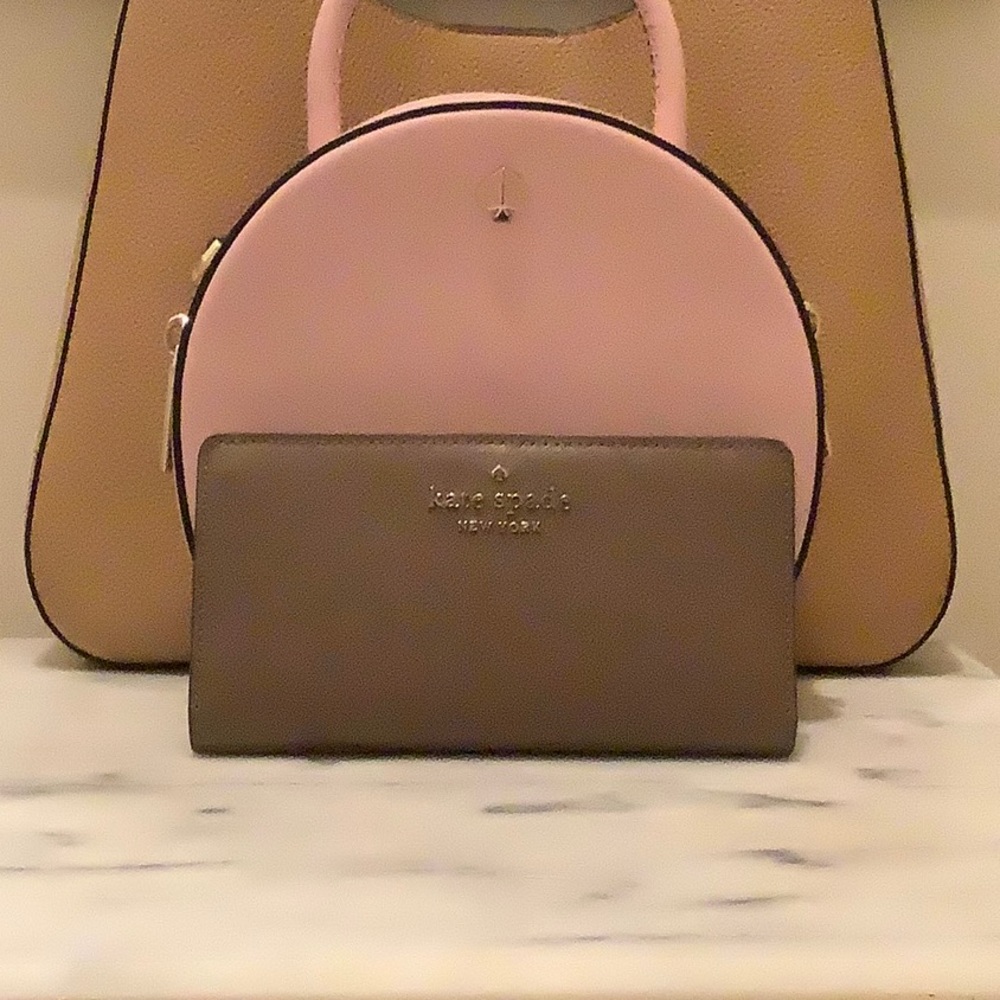 Kate Spade large slim bifold wallet staci dusk